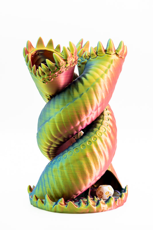 Twin Worm Monster - 3D Printed Dice Tower/Roller