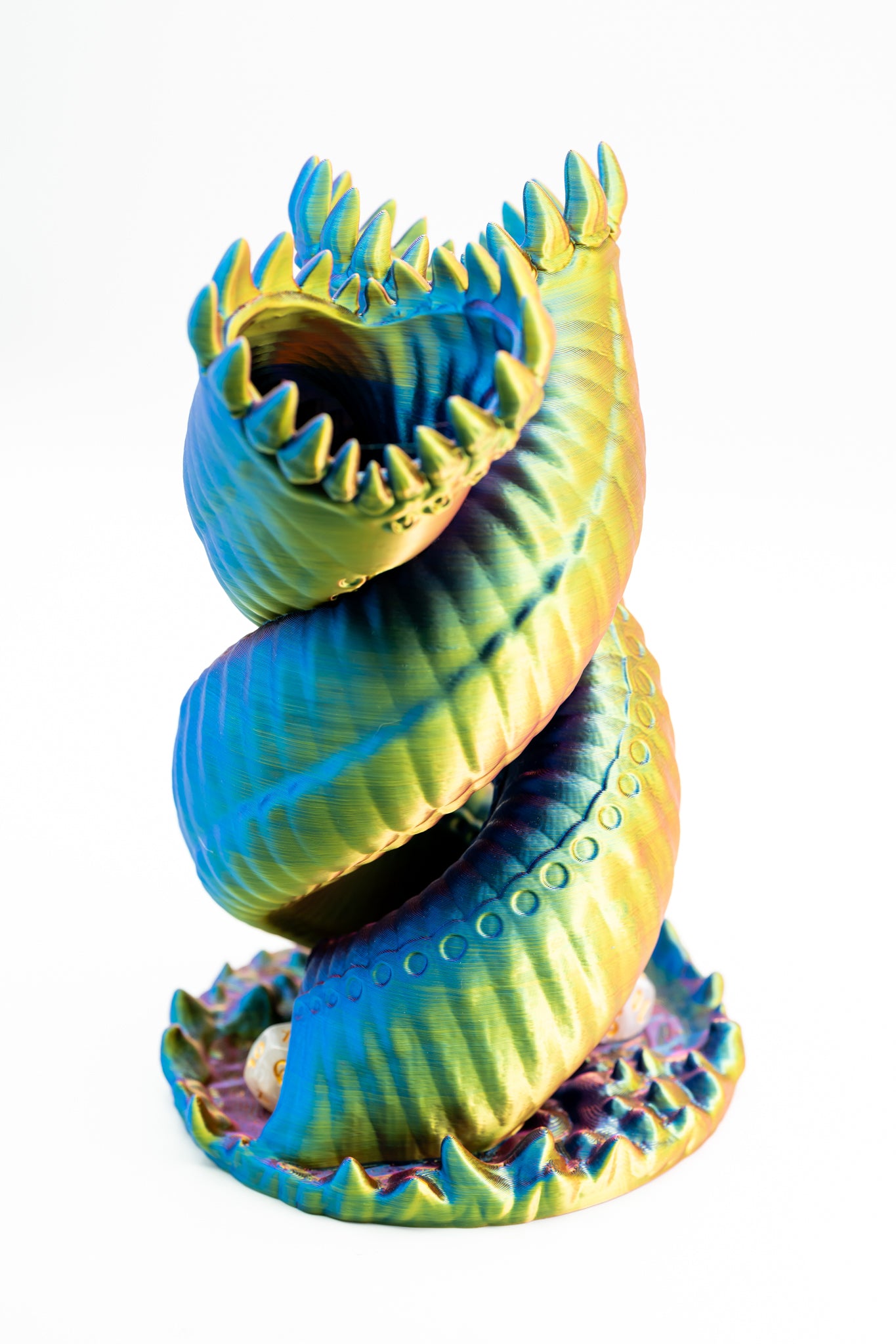 Twin Worm Monster - 3D Printed Dice Tower/Roller