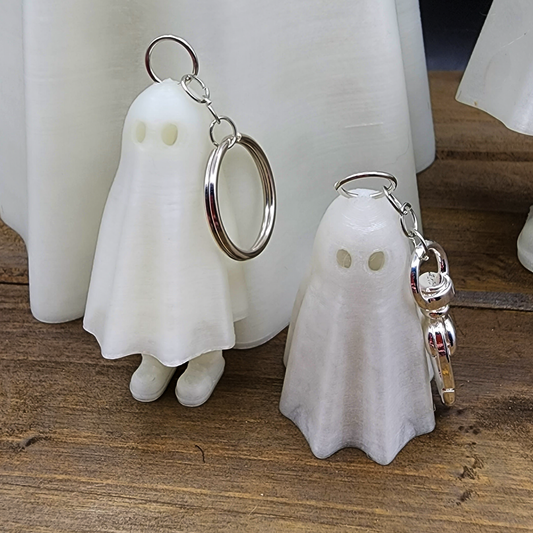 Cute Halloween Ghost With Hidden Feet 3D Printed Ghost Decoration | Halloween Ghost Decor | Trick or Treat Ghost | Glow in the Dark | Spooky