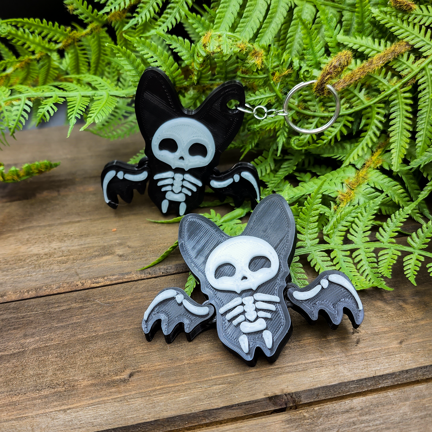 Spooky Halloween Skeleton Keychains and Magnets