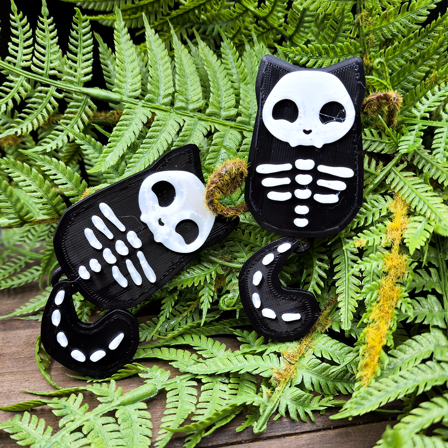 Spooky Halloween Skeleton Keychains and Magnets